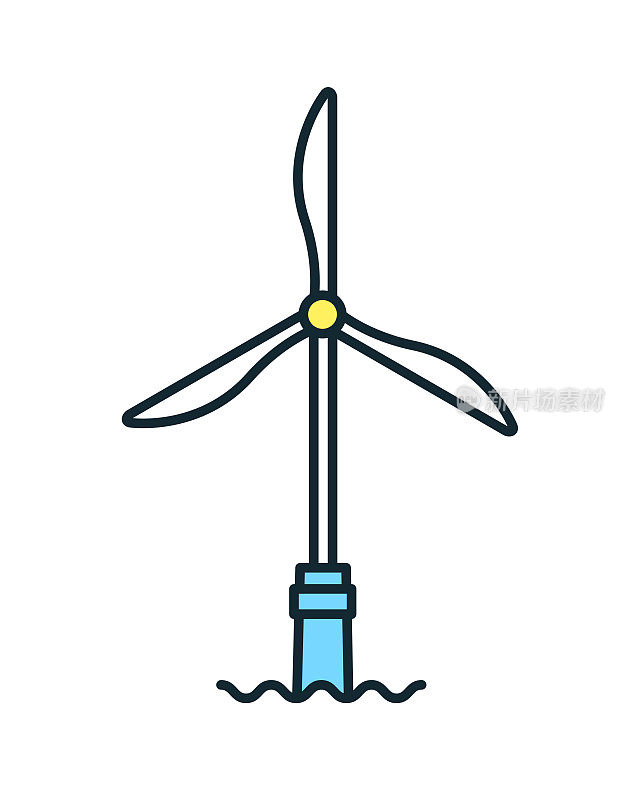 一个简单的海上风力发电的例子。
