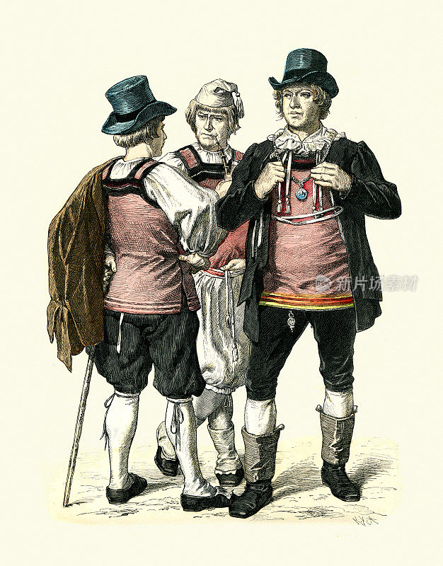 采购产品19世纪的男士时装，德国，马裤，夹克，帽子