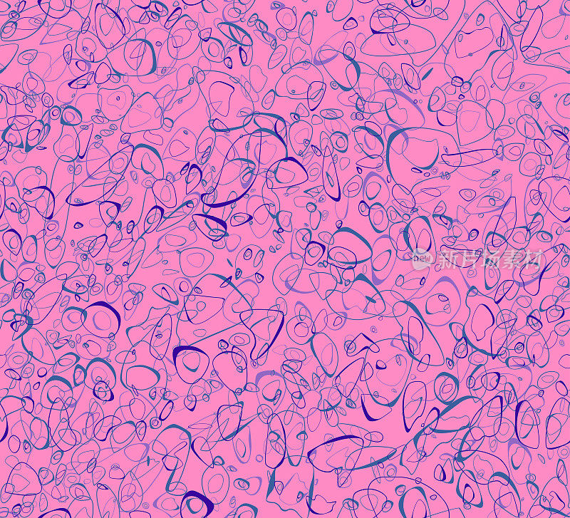 无缝粉色涂鸦图案