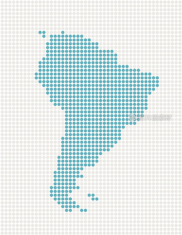 南美洲流行地图(矢量图)