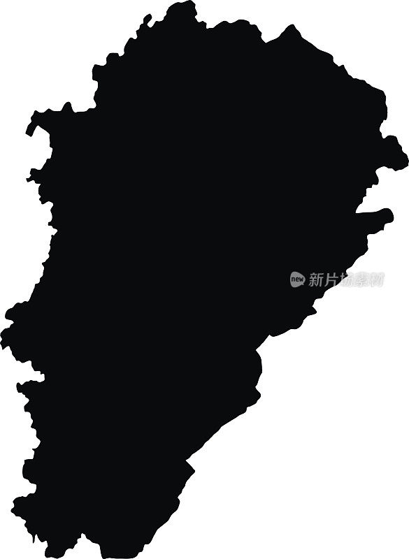 弗朗茨-孔德黑色地图上的白色背景矢量