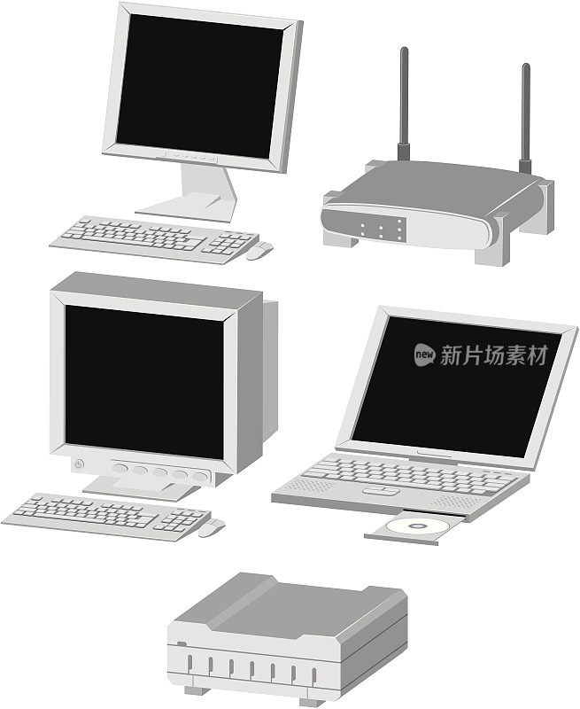 向量计算机图标2