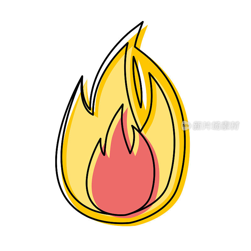 火焰火焰符号卡通
