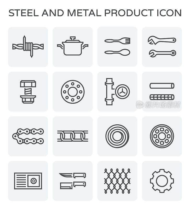 钢金属图标