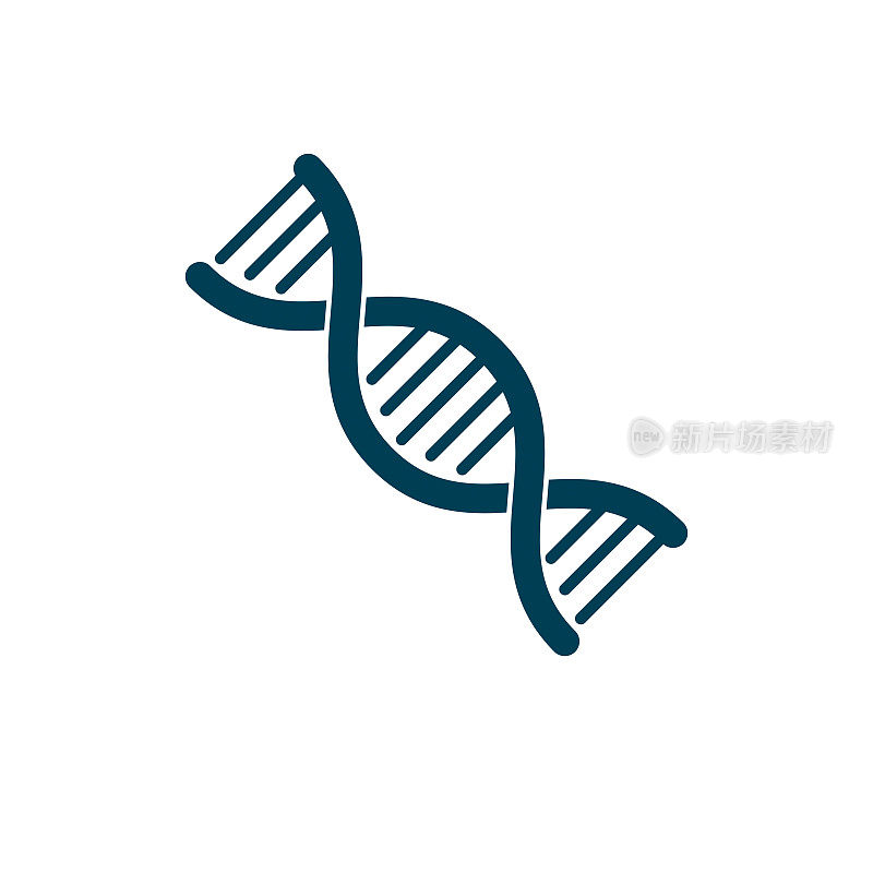 人类DNA模型，双螺旋载体插图。基因工程