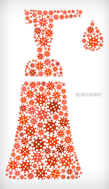 流感冠状病毒图标模式