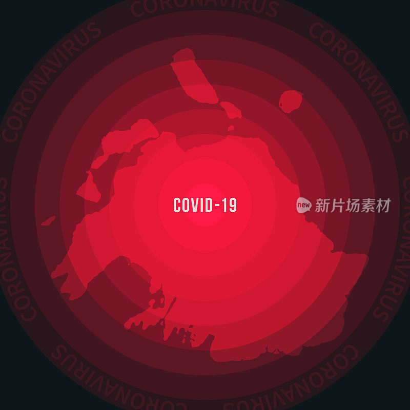 Efate岛COVID-19传播地图。冠状病毒爆发