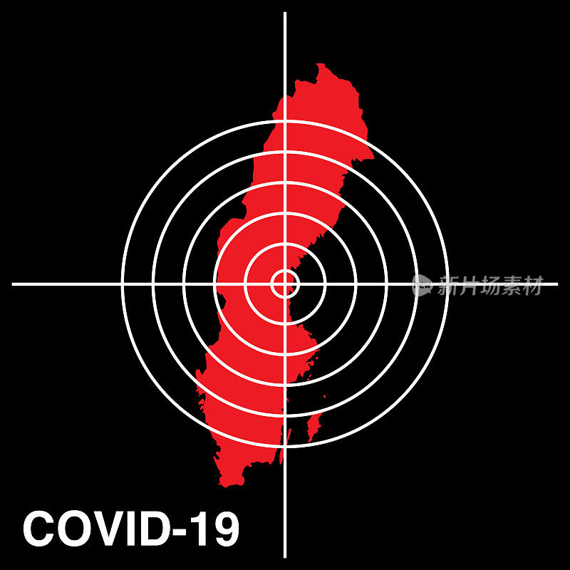 COVID-19瑞典目标地图图标