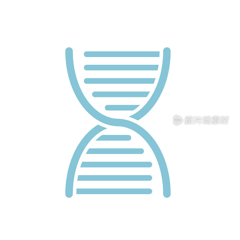 DNA医学图标在平面设计风格
