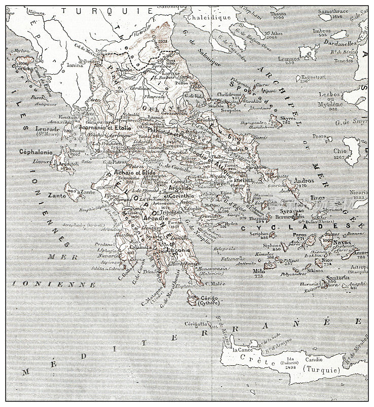 古法国希腊地图