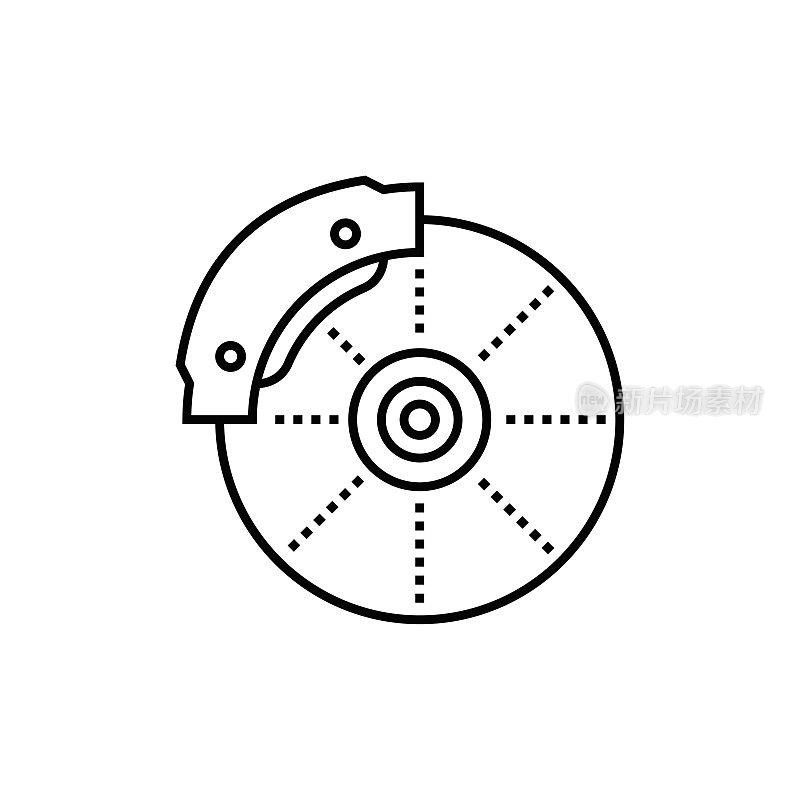 盘式制动器,汽车服务线路图标
