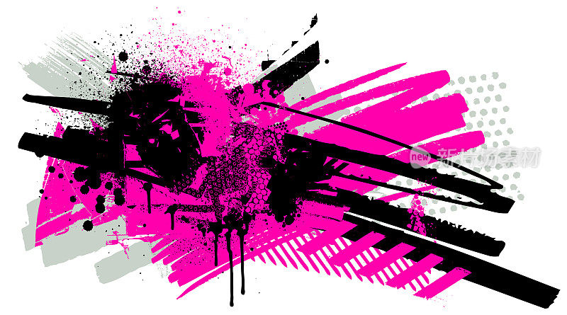 现代粉色垃圾摇滚纹理和模式向量
