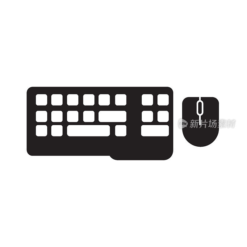 键盘图标logo矢量设计模板