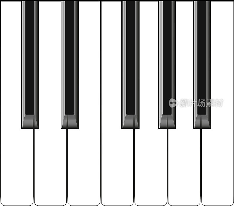 黑白钢琴键已被拿走。乐器键盘
