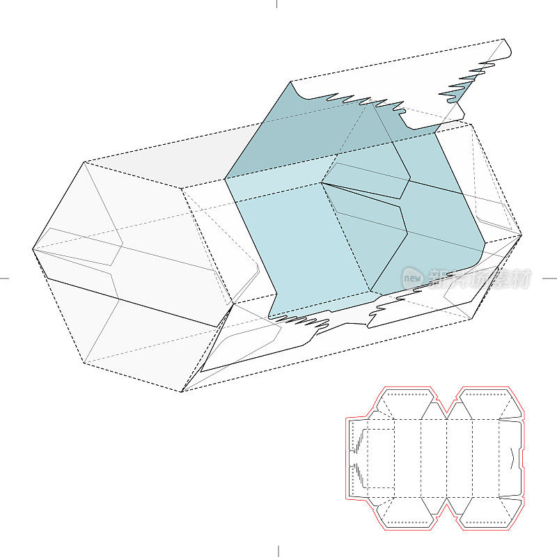 自定义六角零售盒