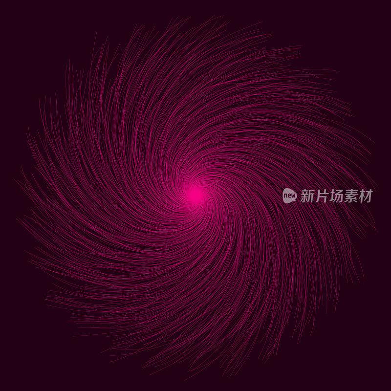 紫粉色漩涡混沌线起源于一个点