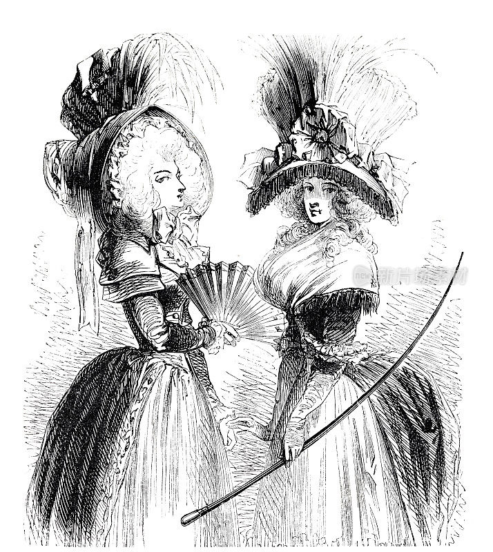 1787年女性时装由两位女士呈现