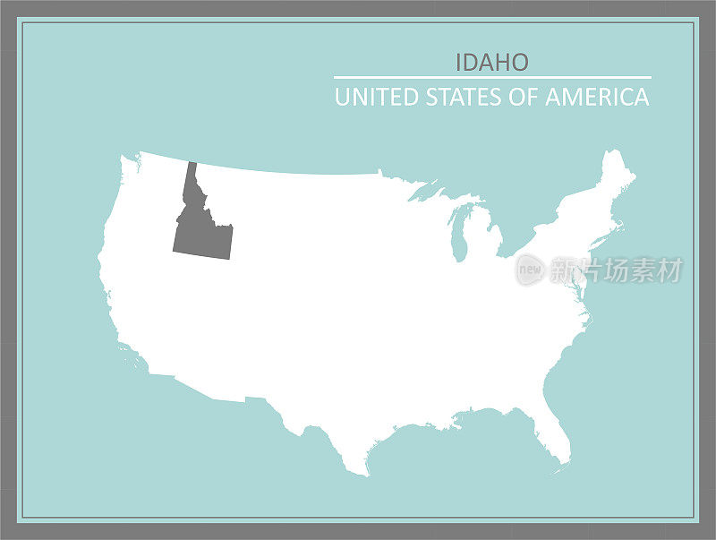 美国爱达荷州地图下载