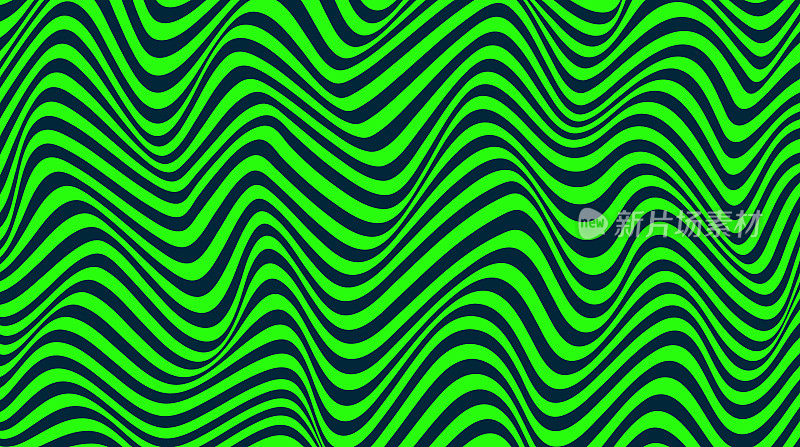 抽象曲线背景在绿色和灰色的颜色，波模式