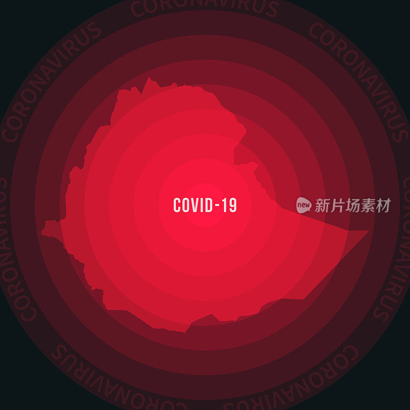 埃塞俄比亚绘制了COVID-19传播情况地图。冠状病毒爆发