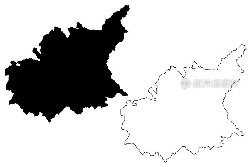 Alpes-de-Haute-Provence部门地图