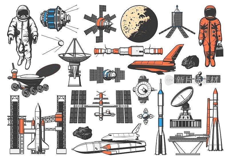 航天火箭，银河卫星，载人飞船