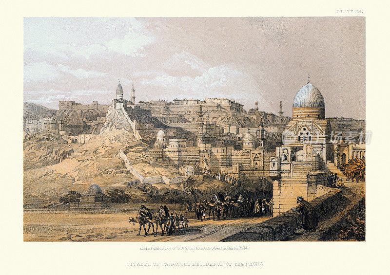 开罗城堡，帕夏住宅，开罗，埃及，维多利亚19世纪，大卫罗伯茨