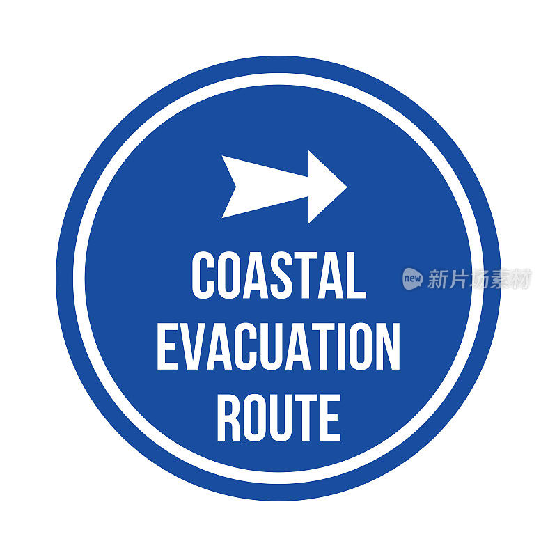 沿海疏散路线符号图标