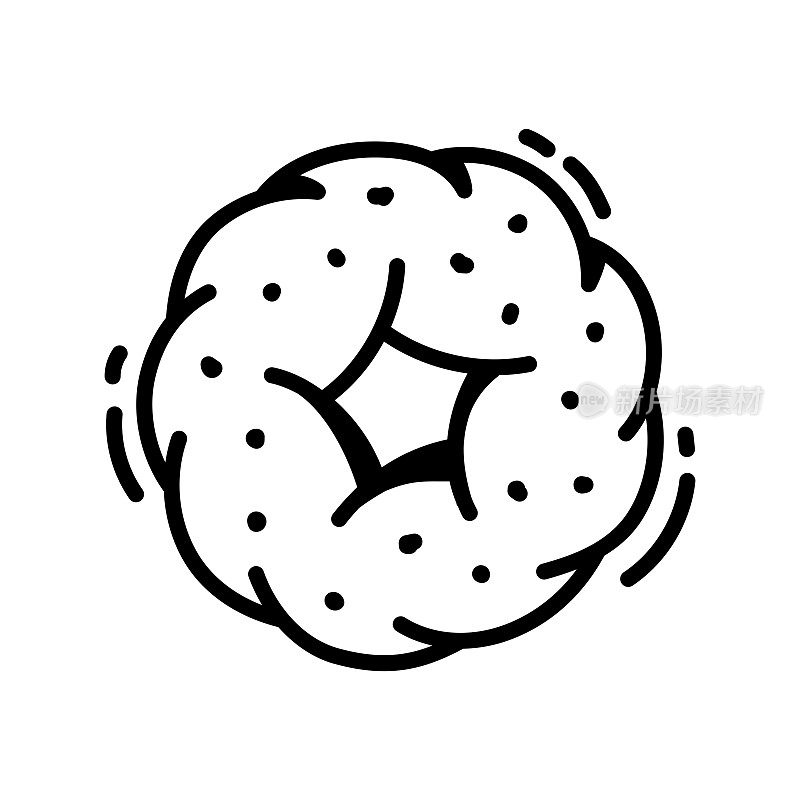 百吉饼手绘图标