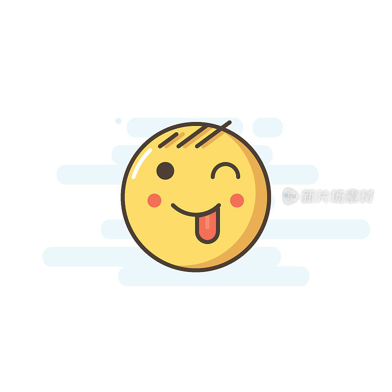 表情符号脸品尝美味的食物,微笑的脸品尝舔嘴唇,微笑的表情符号