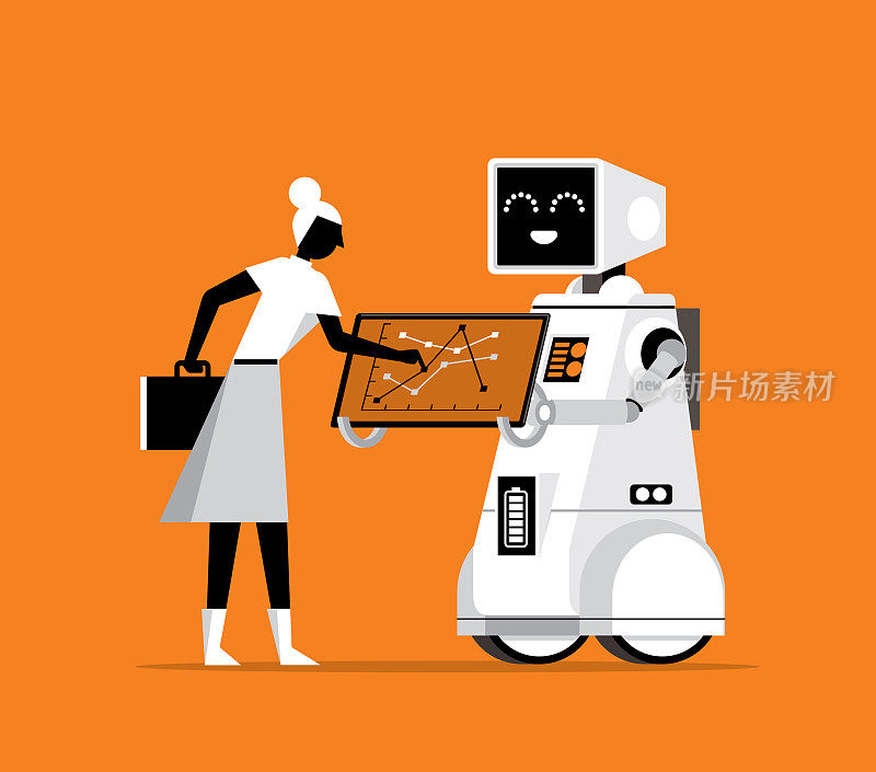 聊天机器人-人工智能-女商人