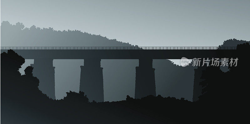 有雾的桥