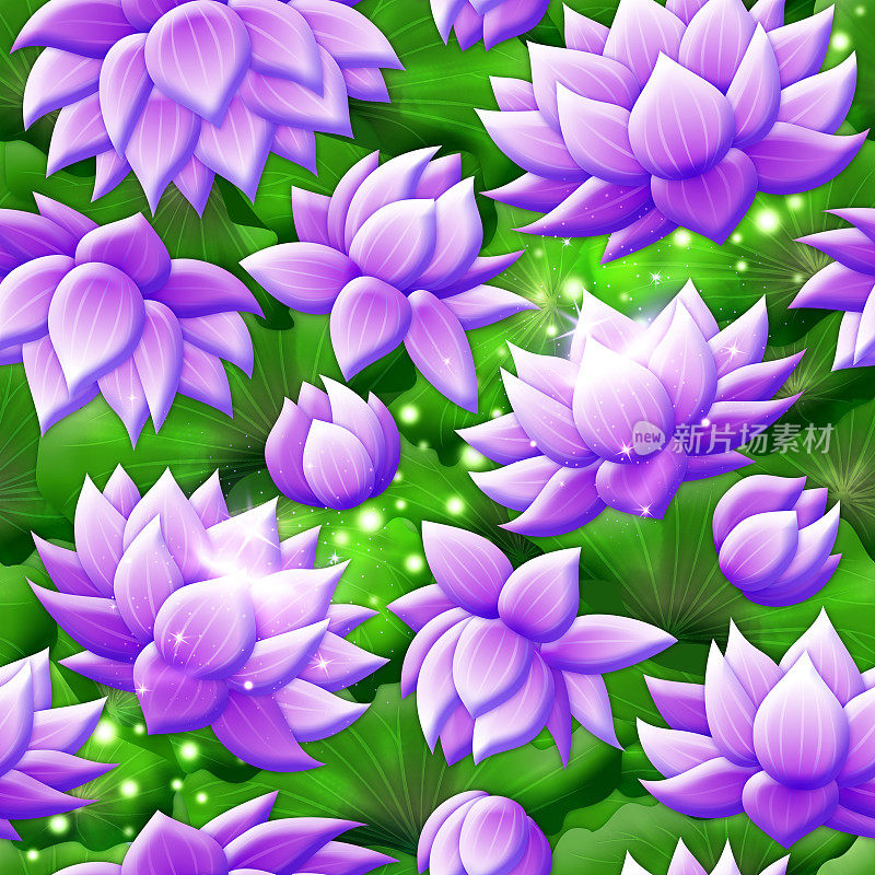 紫荷花图案