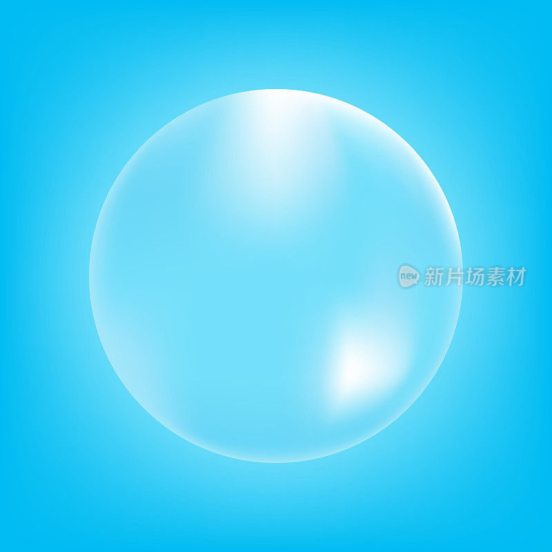 现实的水泡沫。三维泡沫。