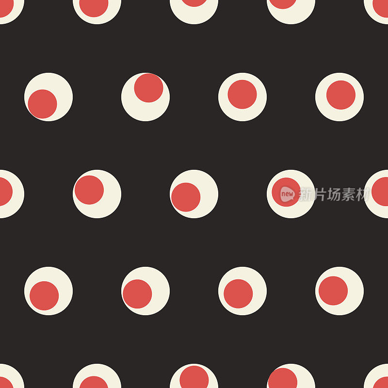无缝图案彩色圆形几何形状