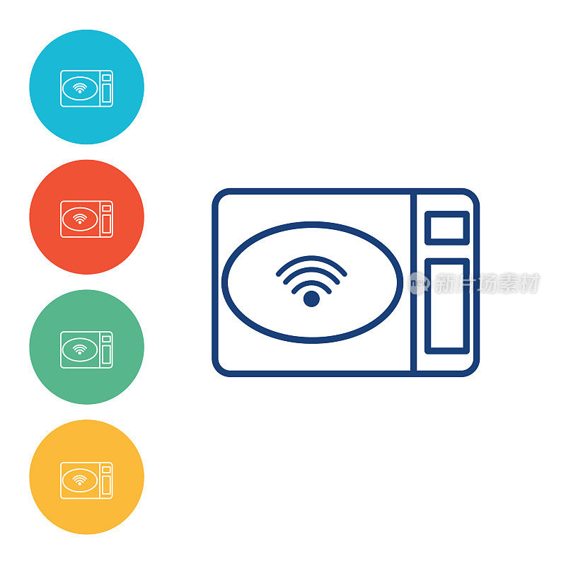 微波炉智能家居圈图标