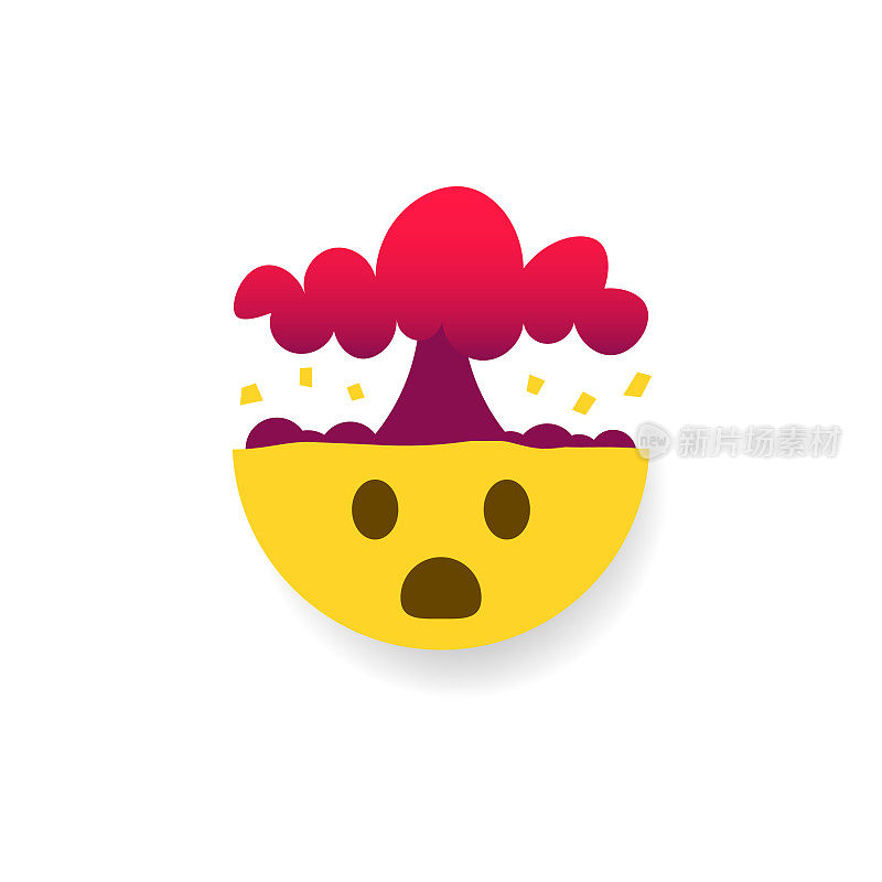 Emoticon平面设计投阴影效果