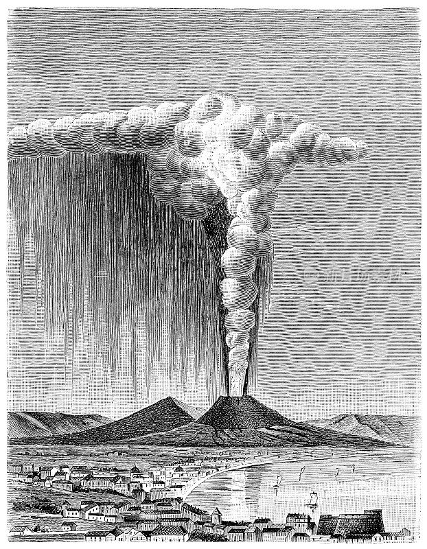 1822年维苏威火山云喷发