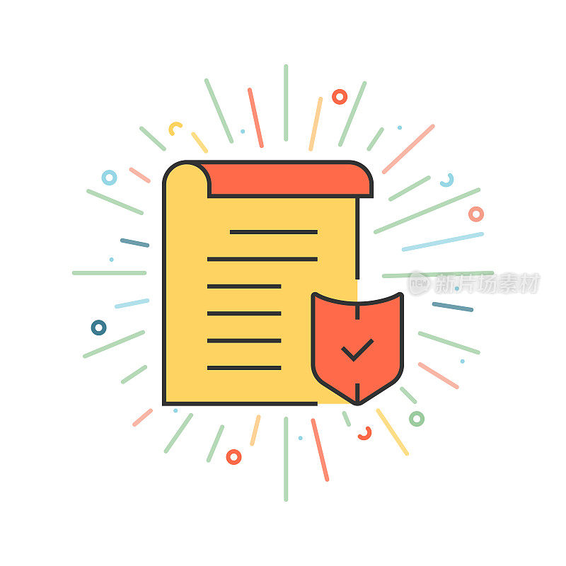 文档保护线图标