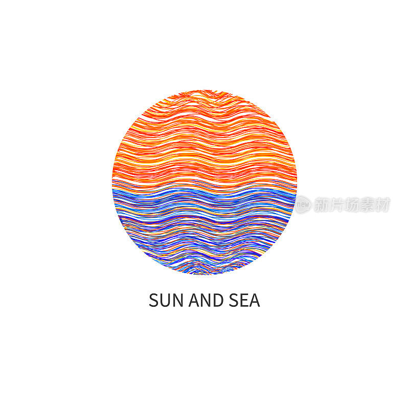 大海的太阳线标志
