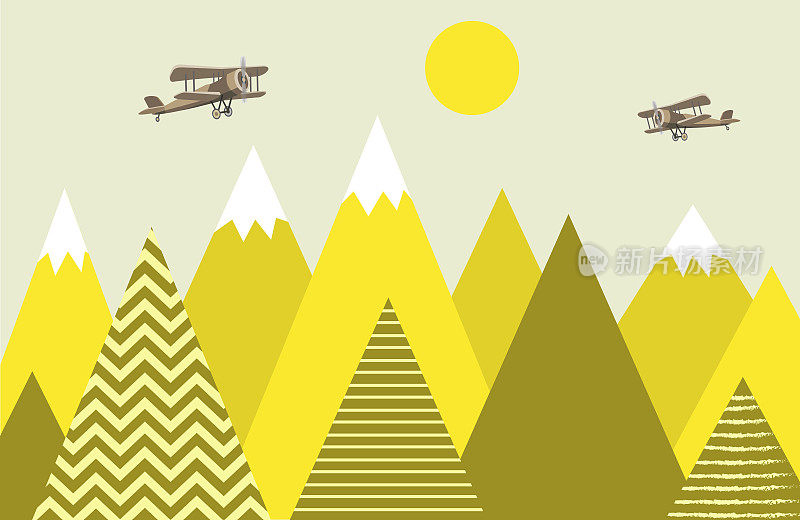飞过黄山的飞机。