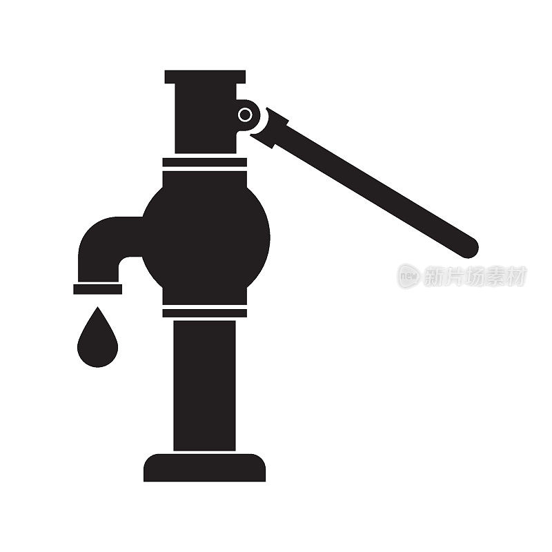 水泵机图标logo矢量设计模板