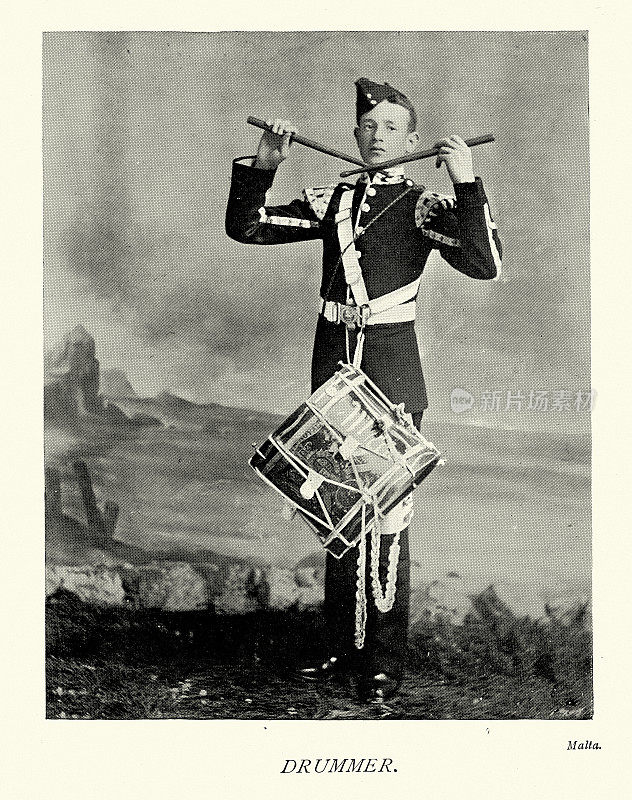 英国陆军士兵，鼓手，维多利亚时代，军服历史19世纪90年代