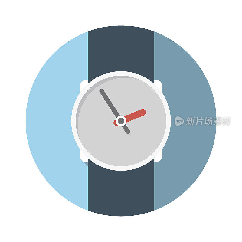 平面设计概念手表矢量插图与长沙