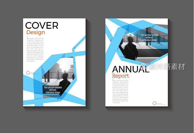 版面抽象蓝色背景现代封面设计现代书籍封面小册子封面模板，年度报告，杂志和传单矢量a4
