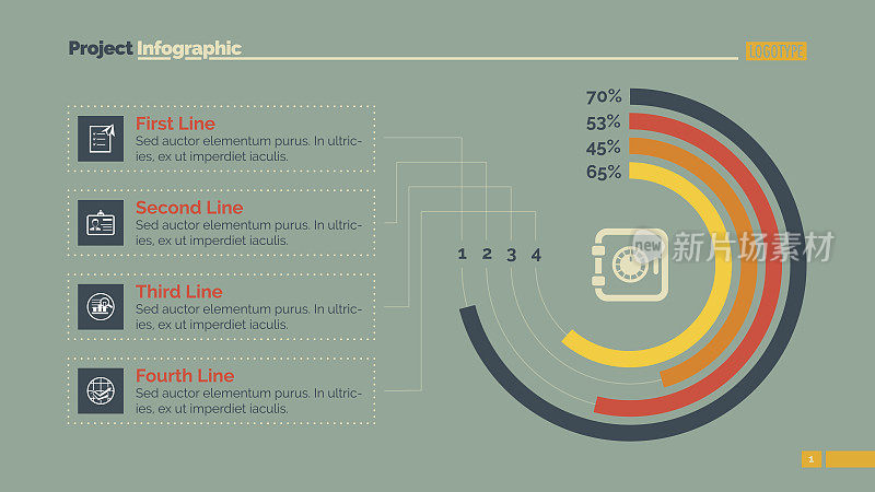 圆形图表幻灯片模板