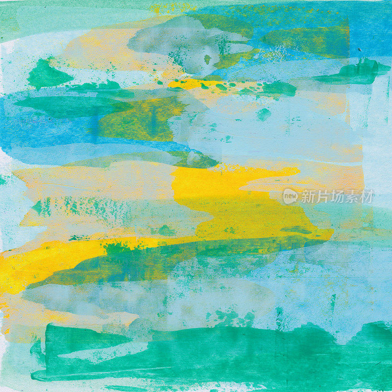 多色背景与画笔笔触