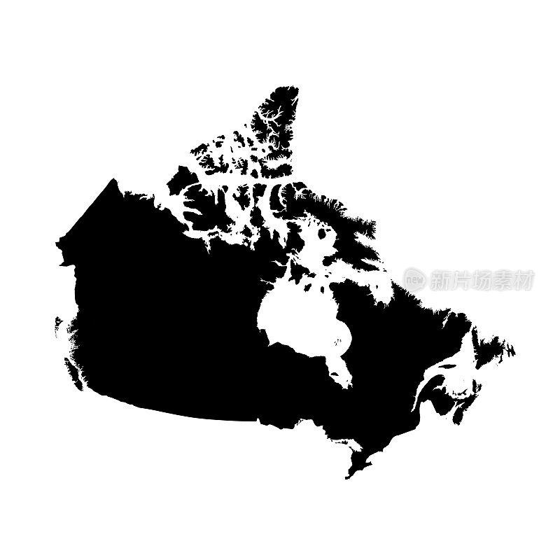 加拿大地形图阿尔法海峡湖泊