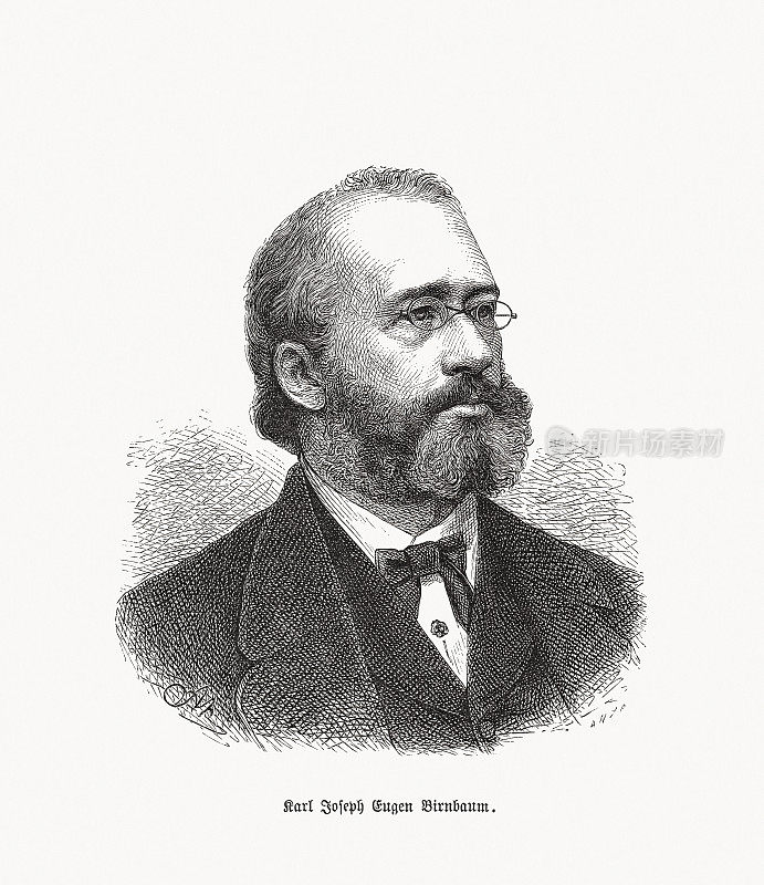卡尔・约瑟夫・欧根・伯恩鲍姆(1829-1907)，德国农业科学家，木刻，1893年