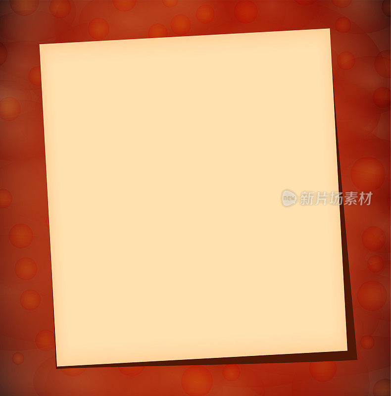 空白的空贺卡或海报模板与米色中心明亮的深红色栗色对比边框框架